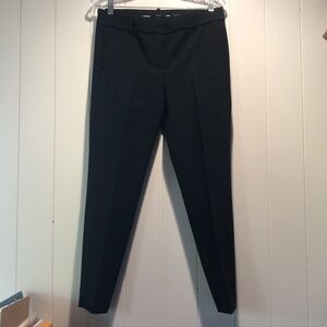 J. Crew Cameron fit black trouser flat front cropped style size 6